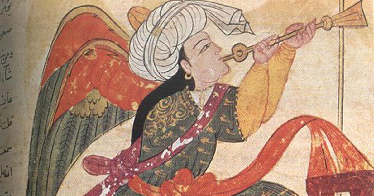 Angel in Islamic painting